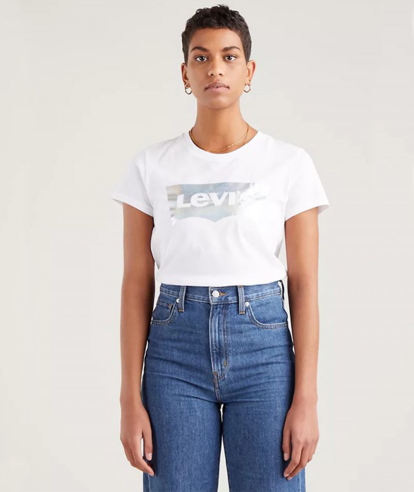 Levi's® T-Shirt THE PERFECT TEE RAINBOW GRADIENT Donna- colore bianco