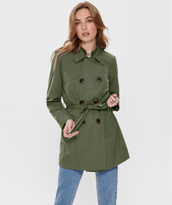 Only Giacca ONLVALERIE TRENCHCOAT Donna- colore grape leaf