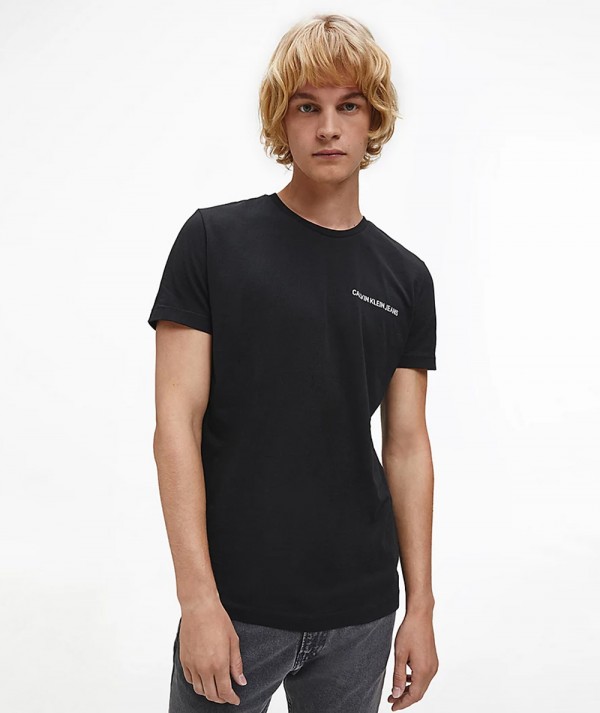 Calvin Klein Jeans T-shirt Chest Institutional Slim Tee Uomo Black