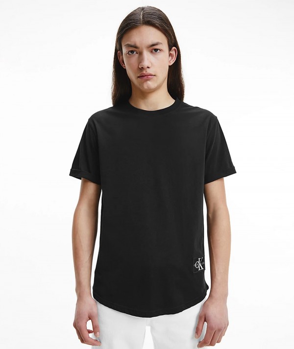 Calvin Klein Jeans T-shirt BADGE TURN UP SLEEVE Uomo Black