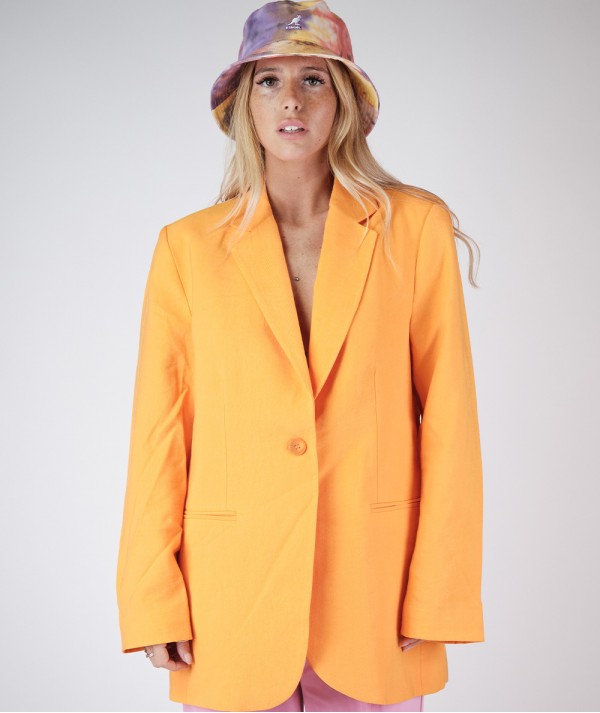 Only Giacca KELAYA Colored Blazer Tailleur Donna Flame Orange
