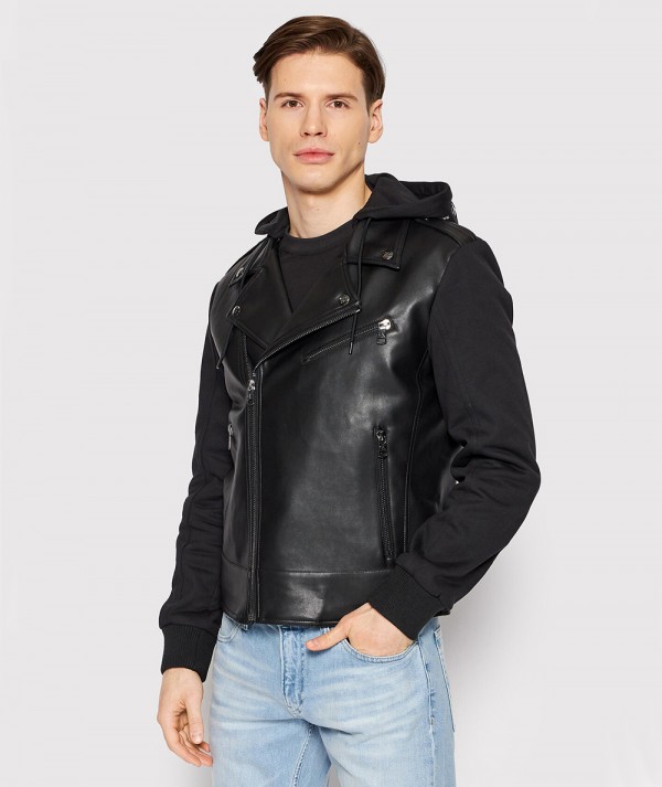 Calvin Klein Jeans Giacca semipelle Biker Faux Leather Jacket Uomo