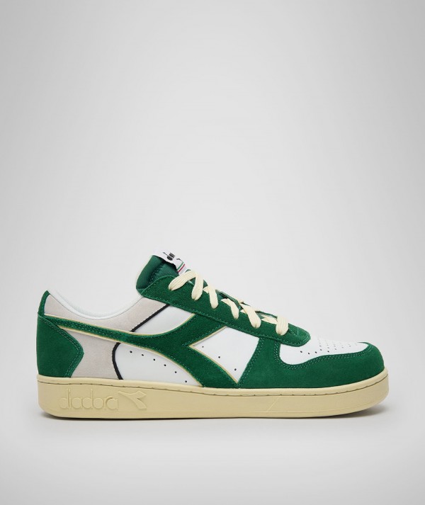 Diadora Sneakers MAGIC BASKET LOW SUEDE LEATHER Uomo- Bianco/ Verde