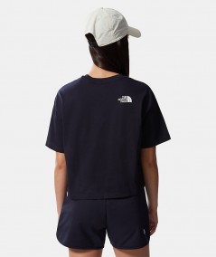 The North Face T-Shirt Easy Cropped Donna - Aviator Navy
