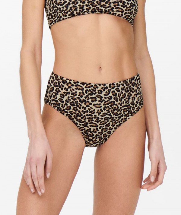 Only Slip Monokini leopardato ONLTASSY Highwaisted Bikini Pants Donna