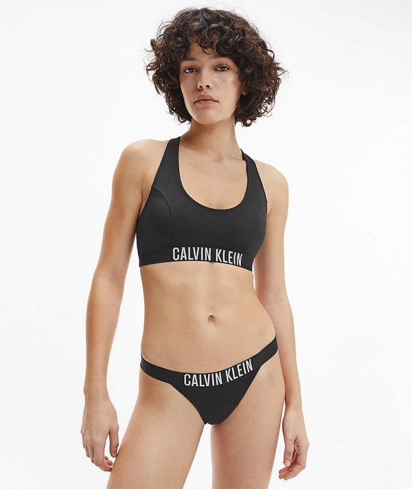 Calvin Klein Jeans Slip Bikini BRAZILIAN Nero Donna