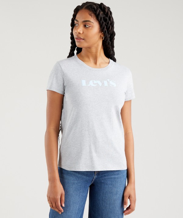Levi's ® T-Shirt The Perfect Tee Logo Vintage Donna Heather Grey - Grigio