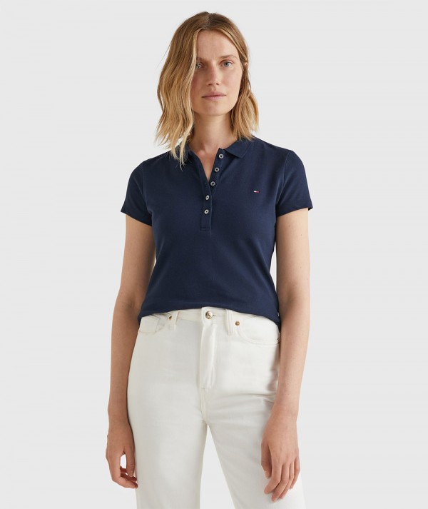 Tommy Hilfiger Polo Heritage Slim Fit Donna Midnight- Blue