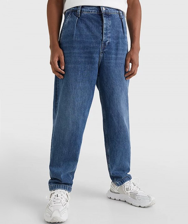 Tommy Jeans BAX jeans affusolati con logo in tono Uomo Medium blue denim