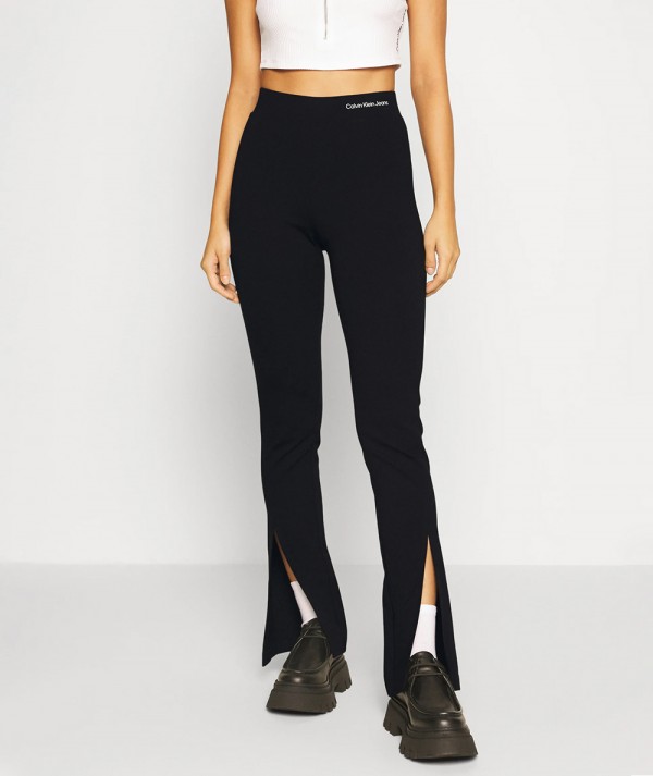 Calvin Klein Jeans Pantaloni Split Hem Slim Milano Donna