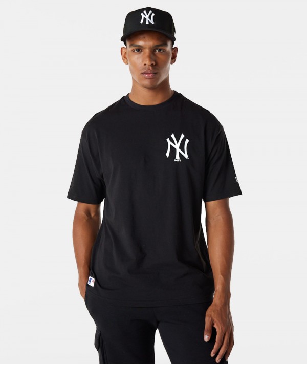 New Era T-Shirt  New York Yankees Logo Nera Uomo