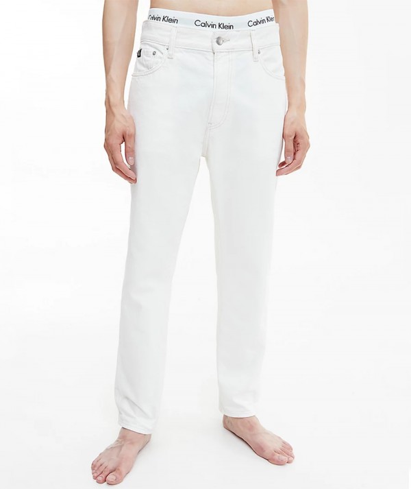 Calvin Klein Jeans Dad Jeans White Denim Uomo