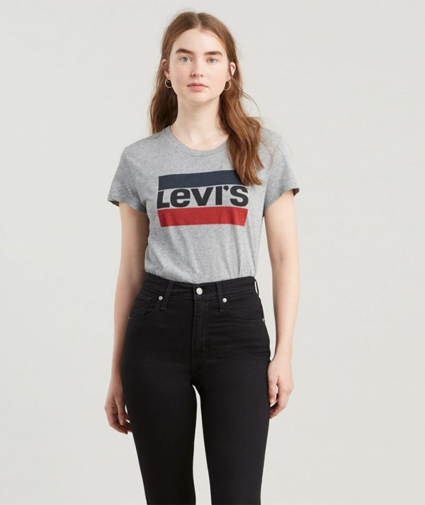 Levi's® T-Shirt The Perfect Tee Smokestack Heather - Grigio Donna