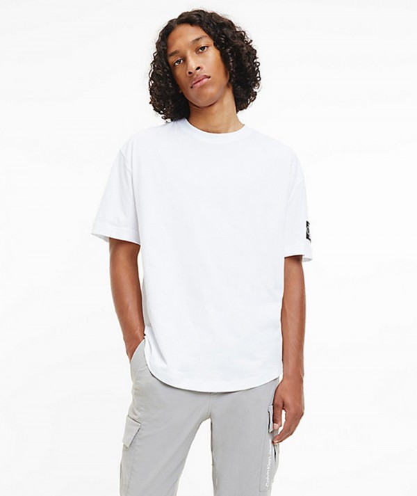 Calvin Klein Jeans T-Shirt Monologo Badge Oversize Fit Uomo