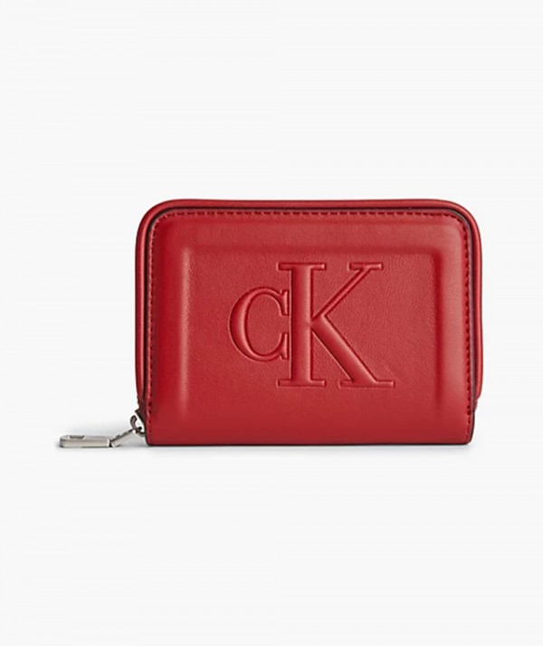 Calvin Klein Jeans Portafoglio con zip Integrale Rosso Donna