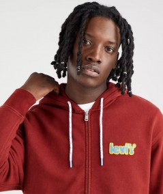 Levi's® Felpa Graphic Zip Up Relaxed Hoodie - Fired Brick Uomo