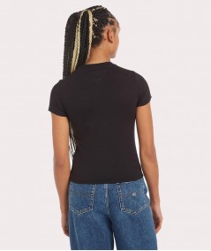 Tommy Jeans T-shirt TJW BBY Essential Logo Black Donna