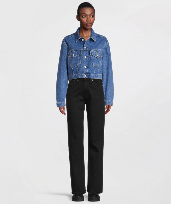 Calvin Klein Jeans Jeans Authentic Bootcut Black Denim Donna