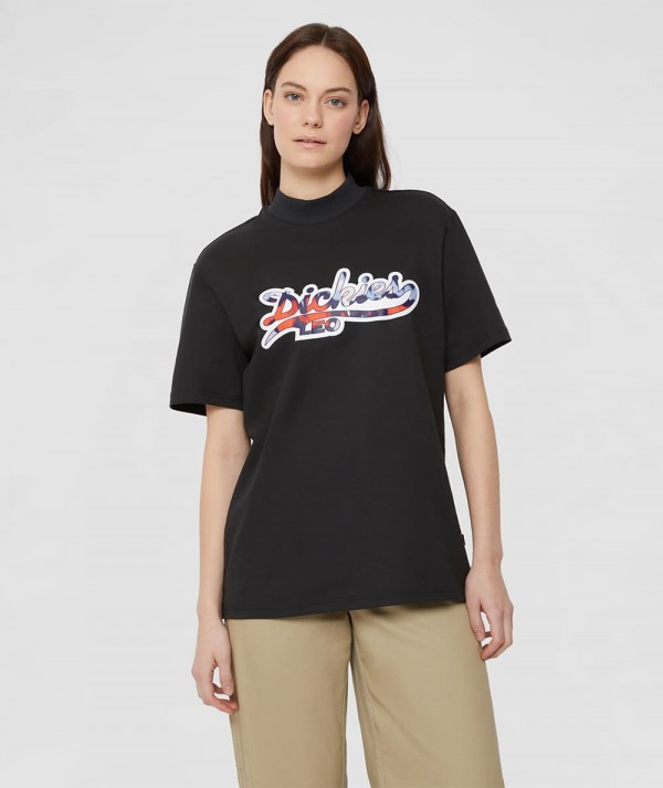 Dickies T-Shirt LEO X DICKIES Nera Donna
