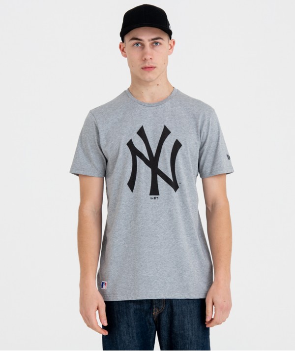 New Era T-shirt Team Logo dei New York Yankees grigia Uomo