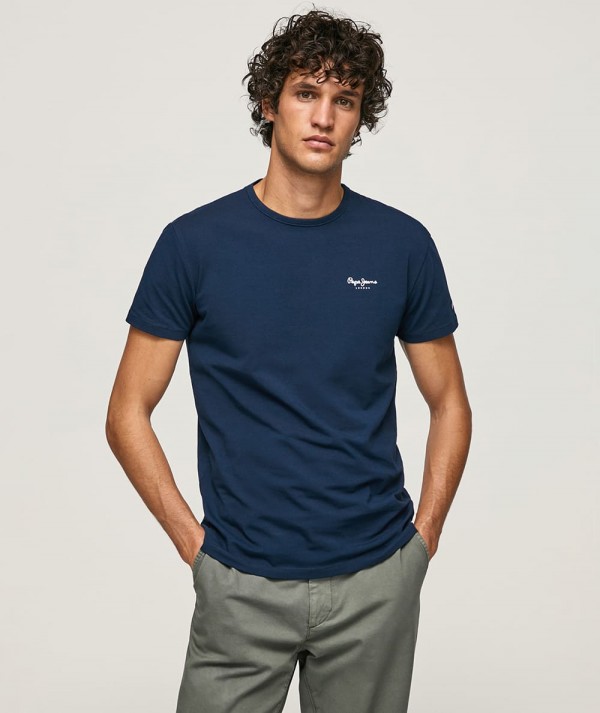 Pepe Jeans T-Shirt in Cotone con logo Stampato Bianca Uomo