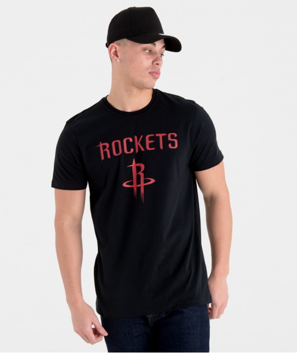 New Era T-Shirt Houston Rockets Team Logo Nera Uomo