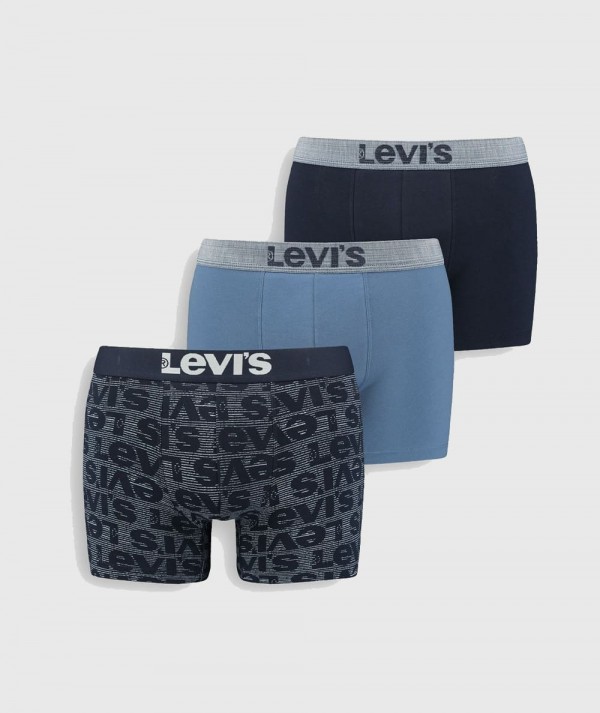 Levi's ® Boxer Briefs In Cotone Confezione da 3 Blu Uomo