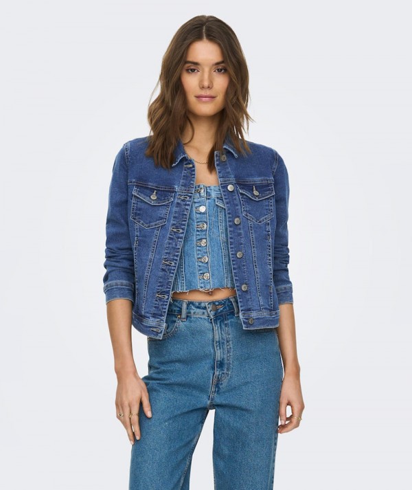 Only Giubbotto di Jeans ONLWONDER Medium Blue Donna