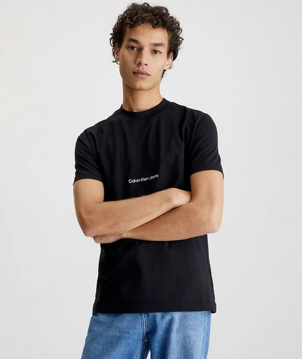 Calvin Klein Jeans T-Shirt Slim con Logo Institutional Uomo