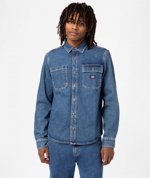 Dickies Camicia di Jeans Kibler Classic Blue Uomo
