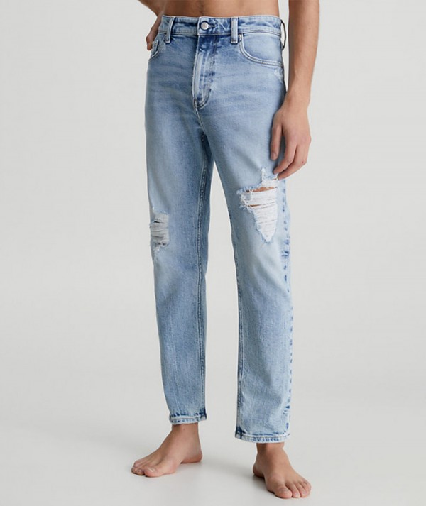Calvin Klein Jeans Dad Jeans con strappi Light Blue Denim Uomo