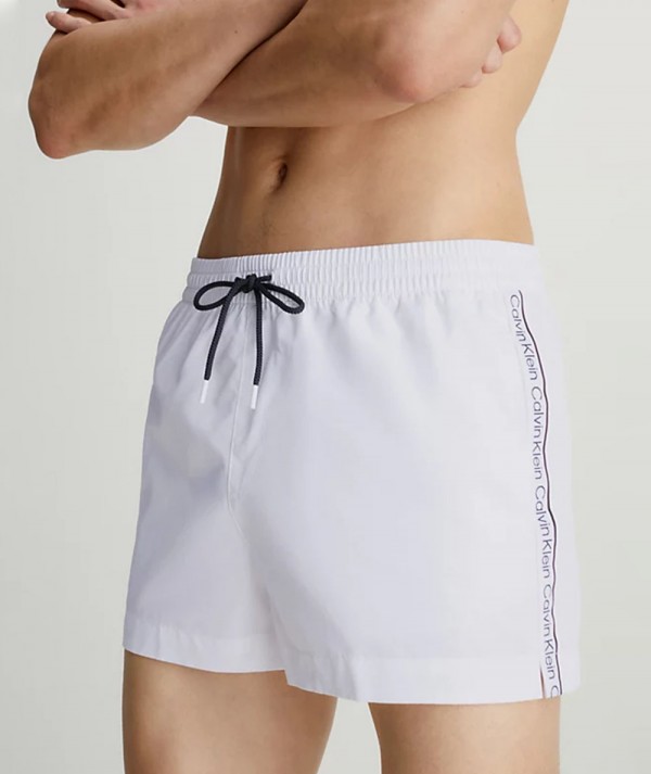 Calvin Klein Pantaloncini Da Bagno Con Cordoncino Corto - Logo Tape Uomo