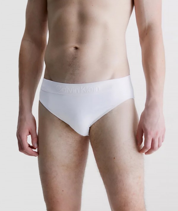 Calvin Klein Costume da Bagno Slip Core Tonal Bianco Uomo