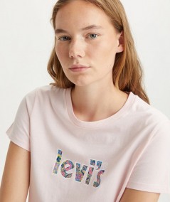 Levi's® T-Shirt The Perfect Tee Floral Poster Logo Donna