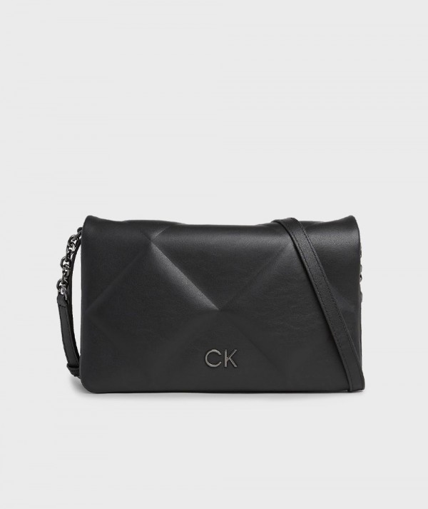 Calvin Klein Borsa a tracolla Re-Lock Quilt Nera Donna