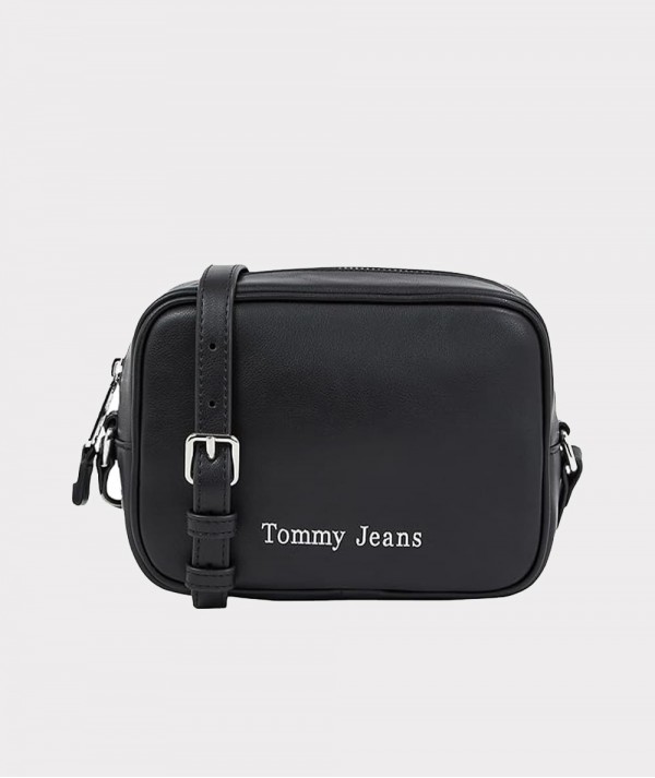 Tommy Jeans Borsa Camera Con Logo in Metallo Nera Donna