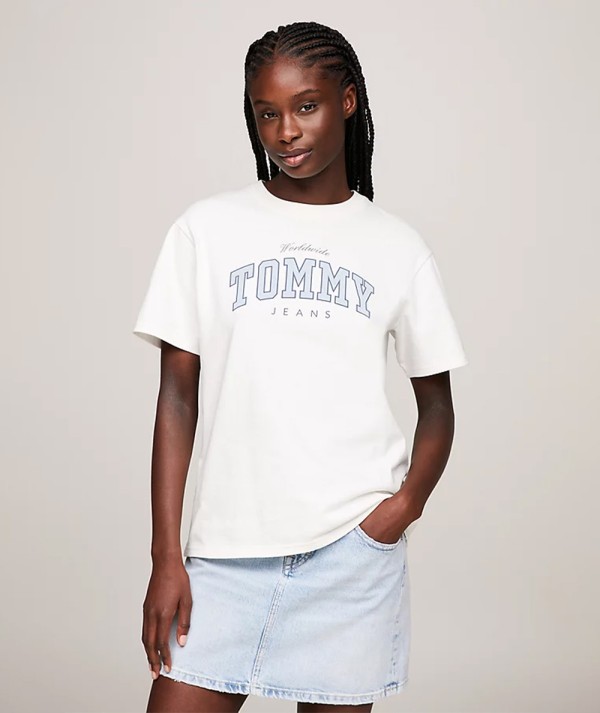 Tommy Jeans T-Shirt Varsity Logo Relaxed Fit Donna