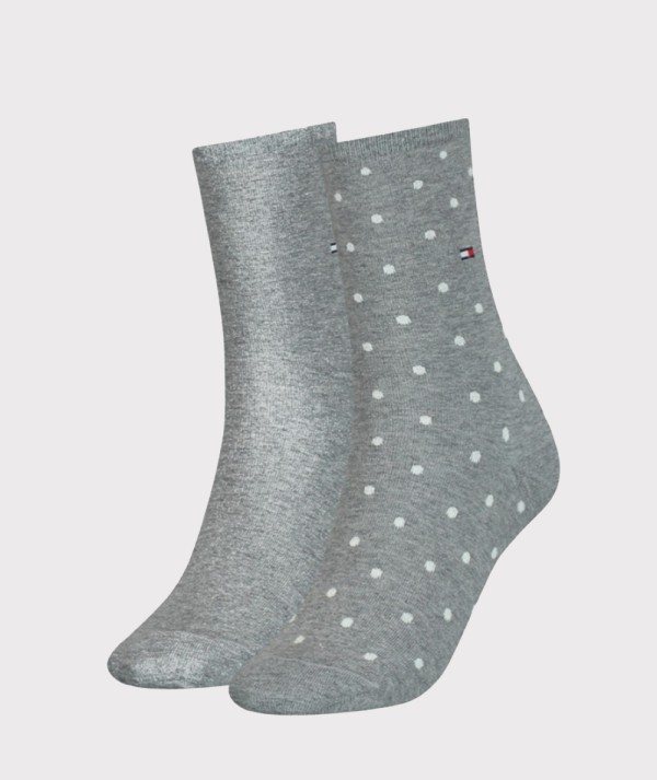Tommy Hilfiger 2PACK Calzini a Pois Middle Grey Donna