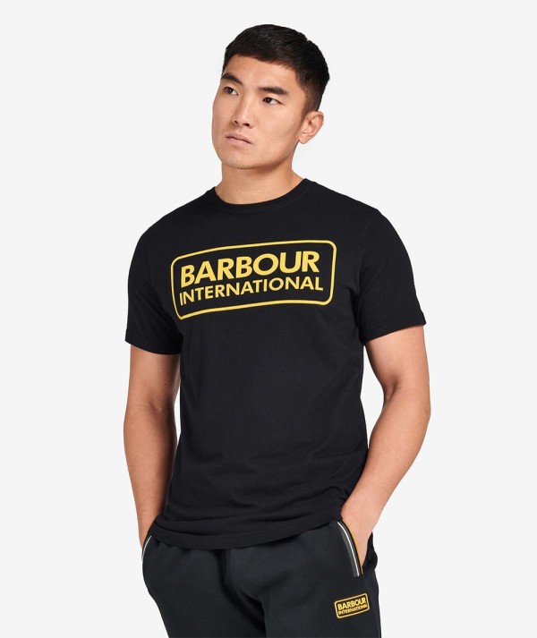 Barbour International T-shirt Essential Logo Large Nera Uomo