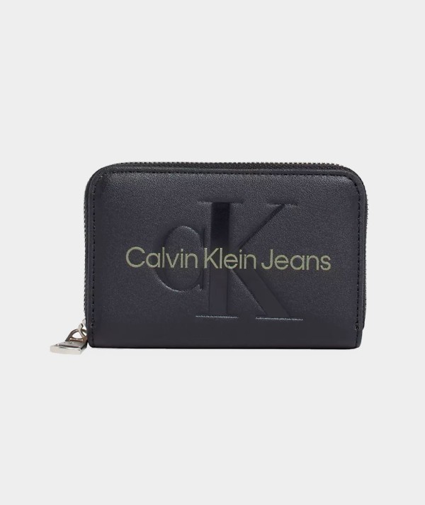 Calvin Klein Jeans Portafoglio Con Zip Integrale Con Logo RFID Donna