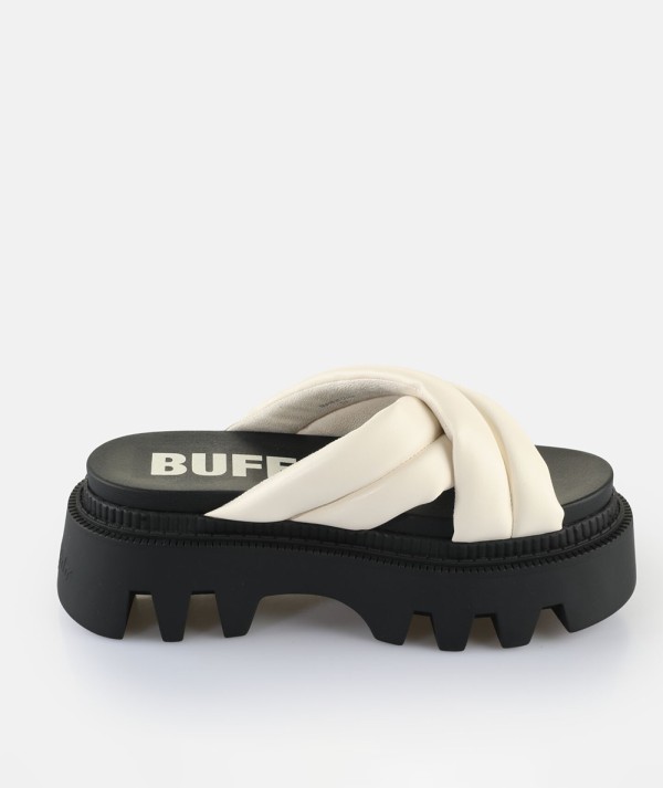 Buffalo Sandalo con Cinturini Incrociati Flora Cross Quilt Donna