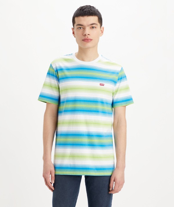 Levi's® T-Shirt Housemark Original Fizzy Stripe Swedish Blue Uomo