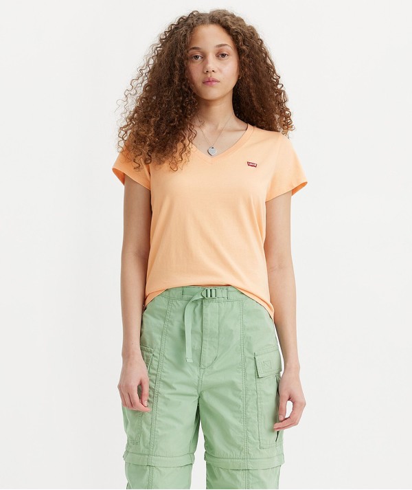 Levi's® T-shirt Con Scollo A V Perfect - Arancione Donna