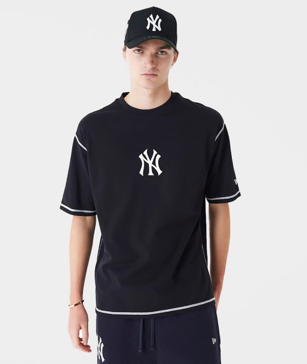 New Era T-Shirt Oversize New York Yankees MLB World Series Nera Uomo