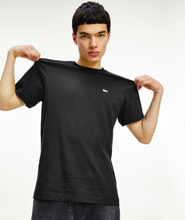 Tommy Jeans T-shirt cotone organico con logo Uomo nera