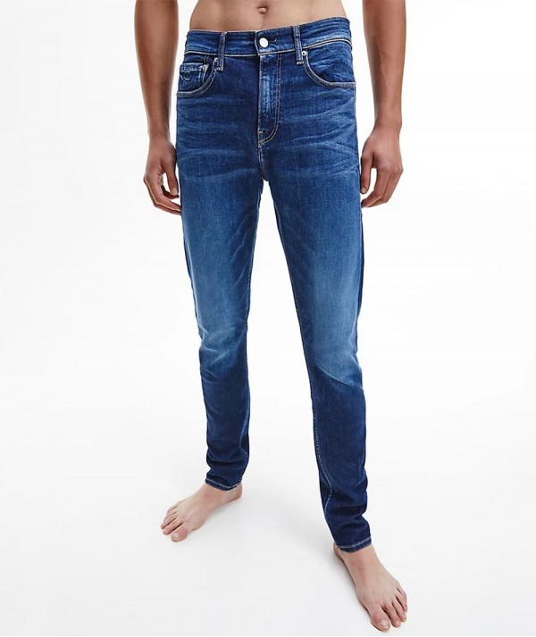 Calvin Klein Jeans Slim Tapered Jeans Uomo - Lavaggio blu scuro