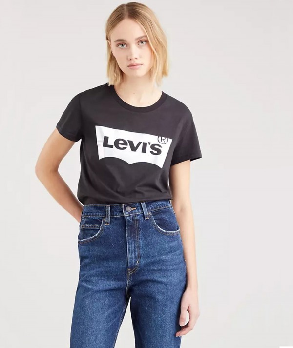 Levi's T-Shirt THE PERFECT TEE RAINBOW GRADIENT Donna- colore nero